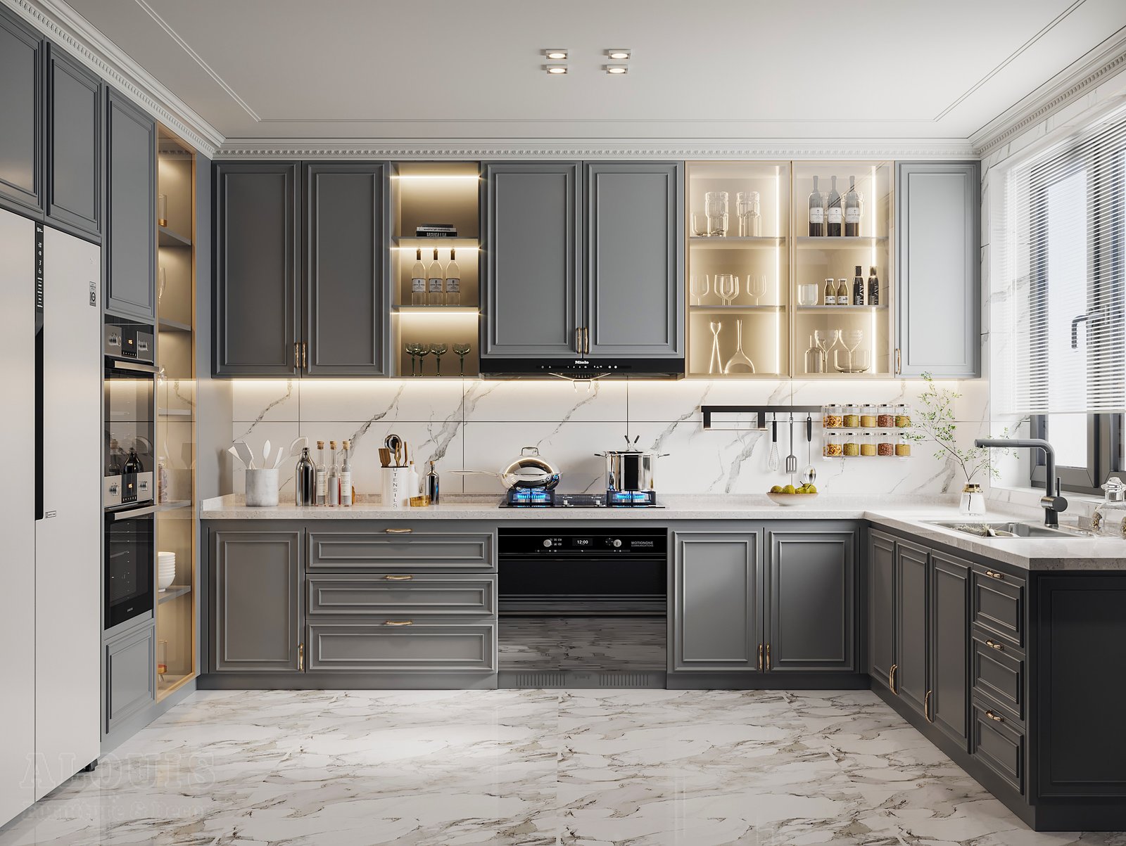 Tủ bếp đẹp GIA TRƯỜNG AN chuyên thi công tủ bếp đẹp