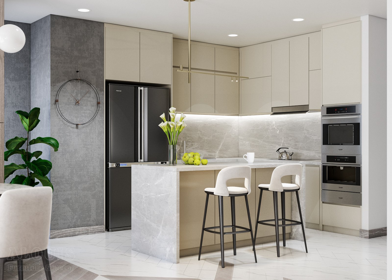 Tủ bếp đẹp GIA TRƯỜNG AN chuyên thi công tủ bếp đẹp