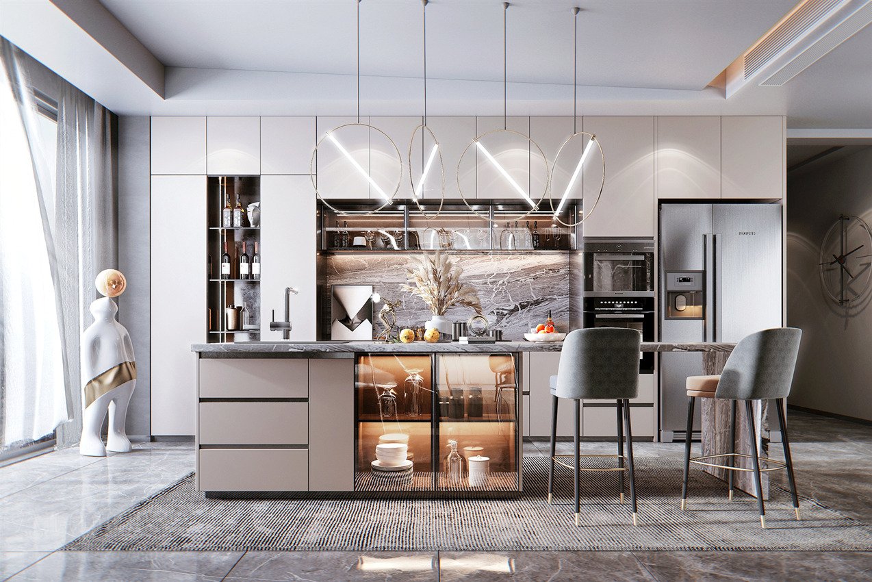 Tủ bếp đẹp GIA TRƯỜNG AN chuyên thi công tủ bếp đẹp