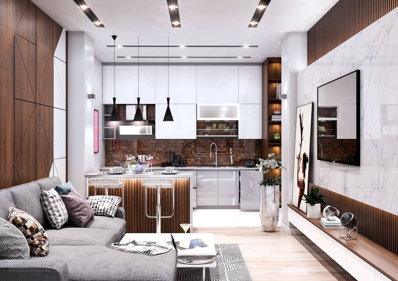 Tủ bếp đẹp GIA TRƯỜNG AN chuyên thi công tủ bếp đẹp