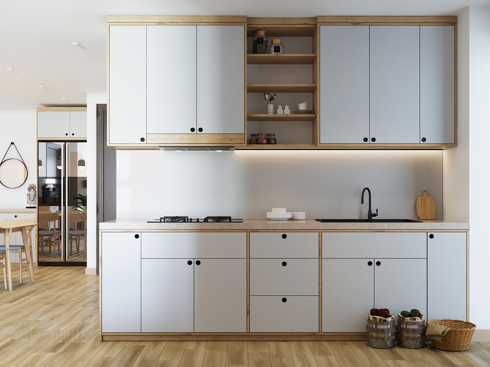 Tủ bếp đẹp GIA TRƯỜNG AN chuyên thi công tủ bếp đẹp