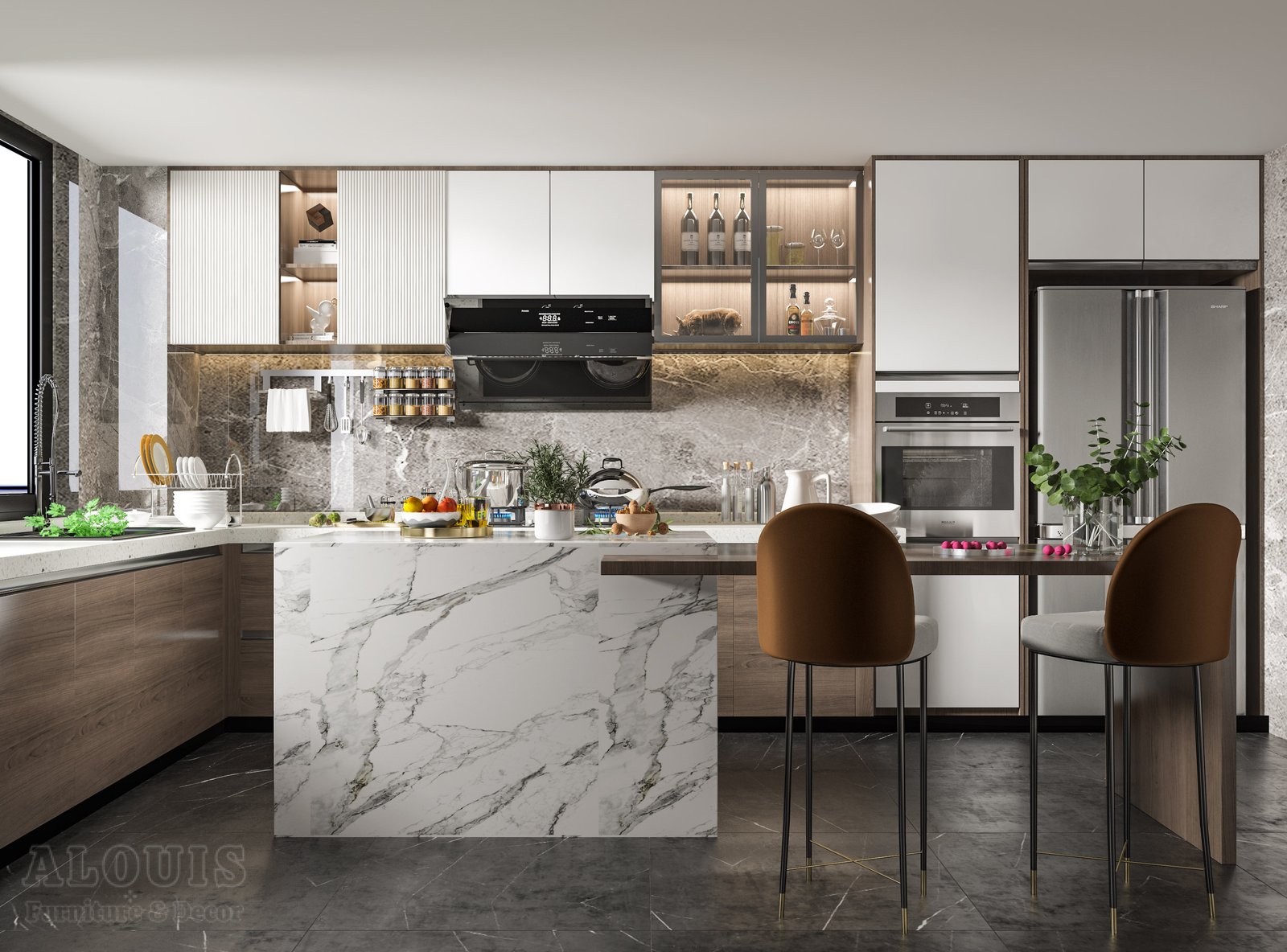 Tủ bếp đẹp GIA TRƯỜNG AN chuyên thi công tủ bếp đẹp