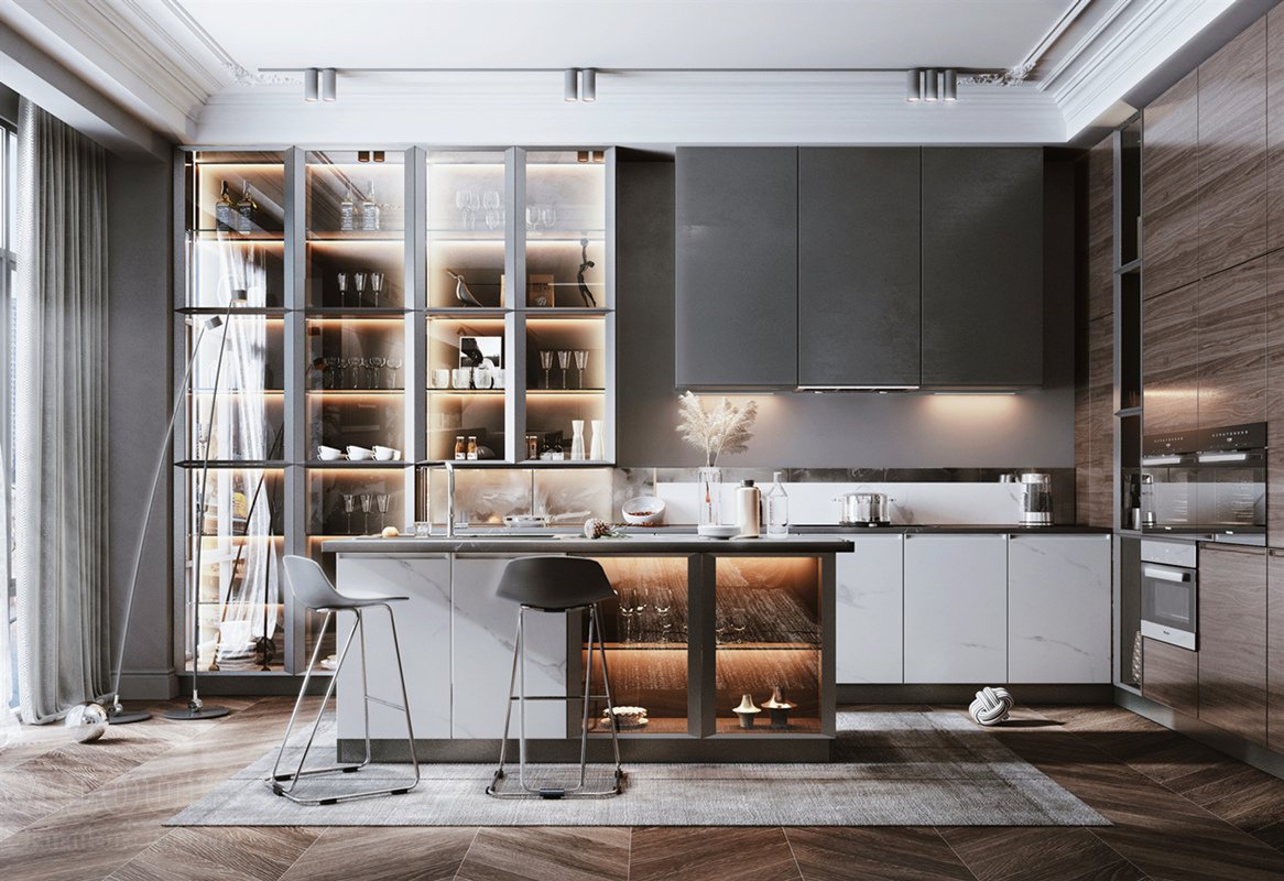 Tủ bếp đẹp GIA TRƯỜNG AN chuyên thi công tủ bếp đẹp