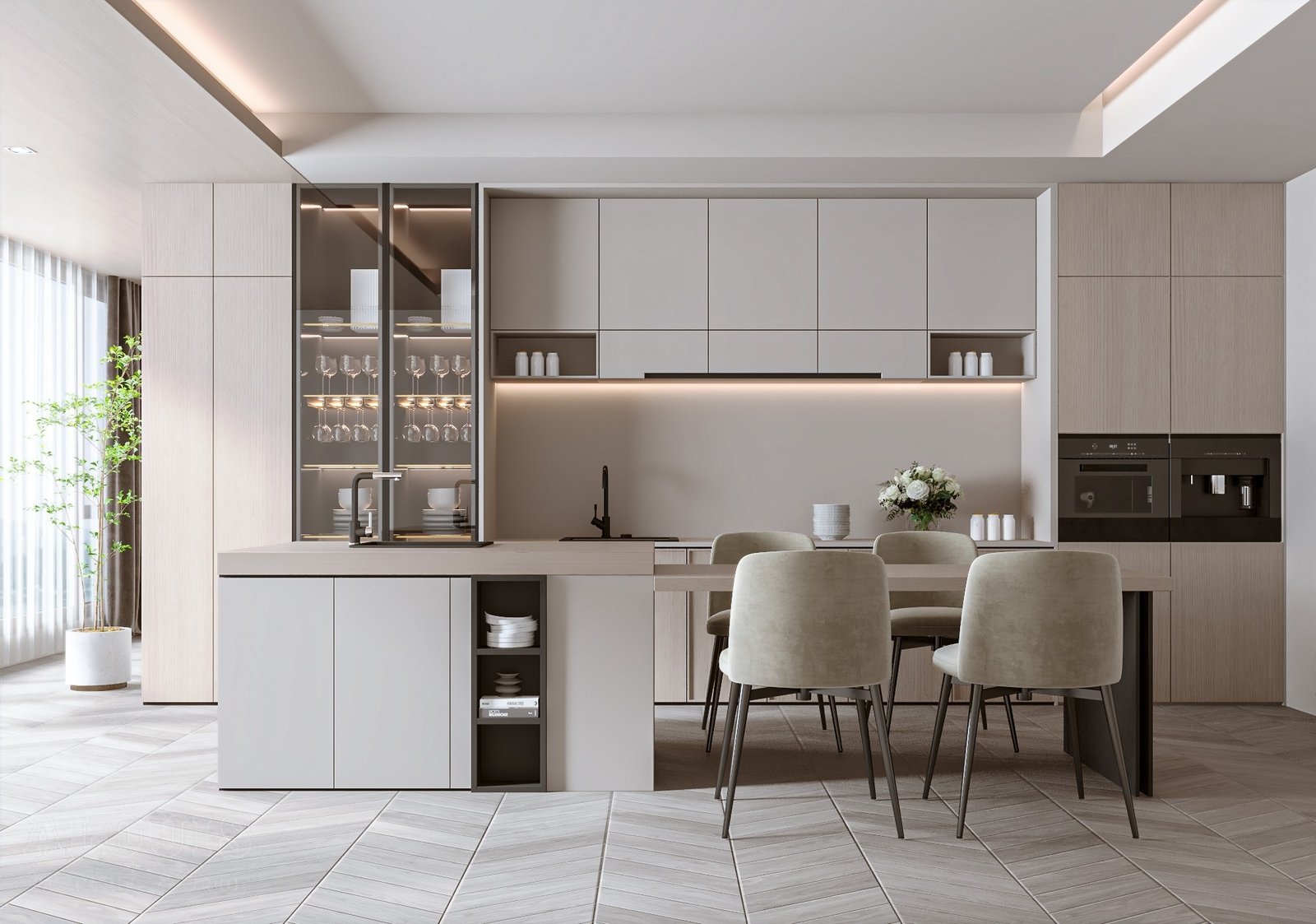 Tủ bếp đẹp GIA TRƯỜNG AN chuyên thi công tủ bếp đẹp