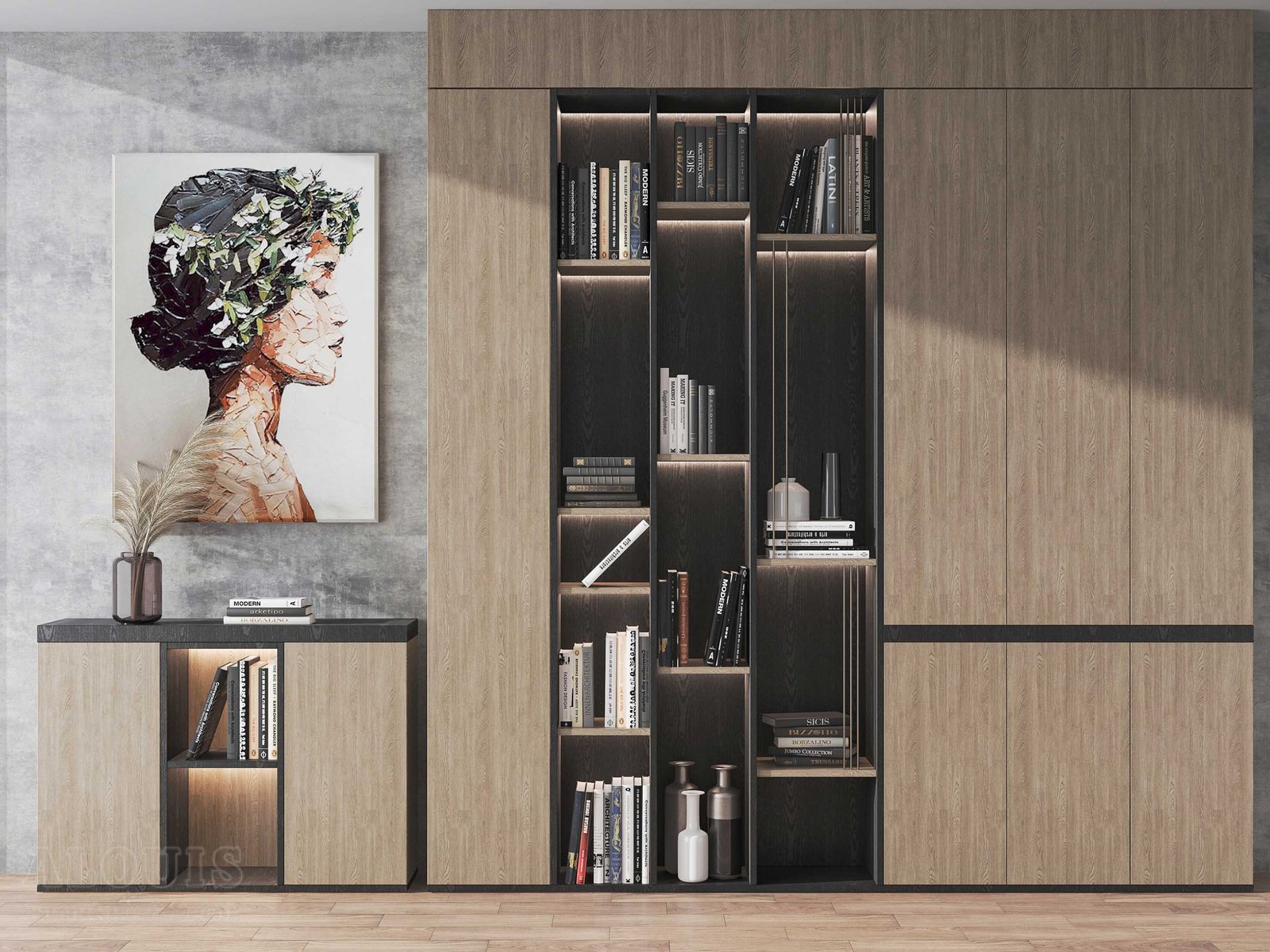 Mẫu kệ sách-Mẫu kệ sách trang trí hiện đại - GIA TRƯỜNG AN chuyên sản xuất kệ sách kệ trang trí - GIA TRƯỜNG AN