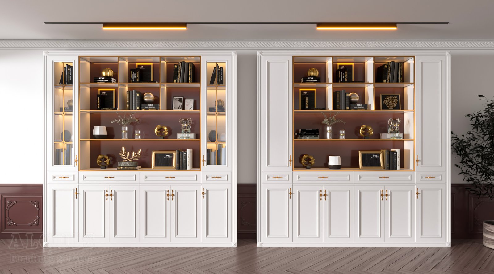 Mẫu kệ sách-Mẫu kệ sách trang trí hiện đại - GIA TRƯỜNG AN chuyên sản xuất kệ sách kệ trang trí - GIA TRƯỜNG AN