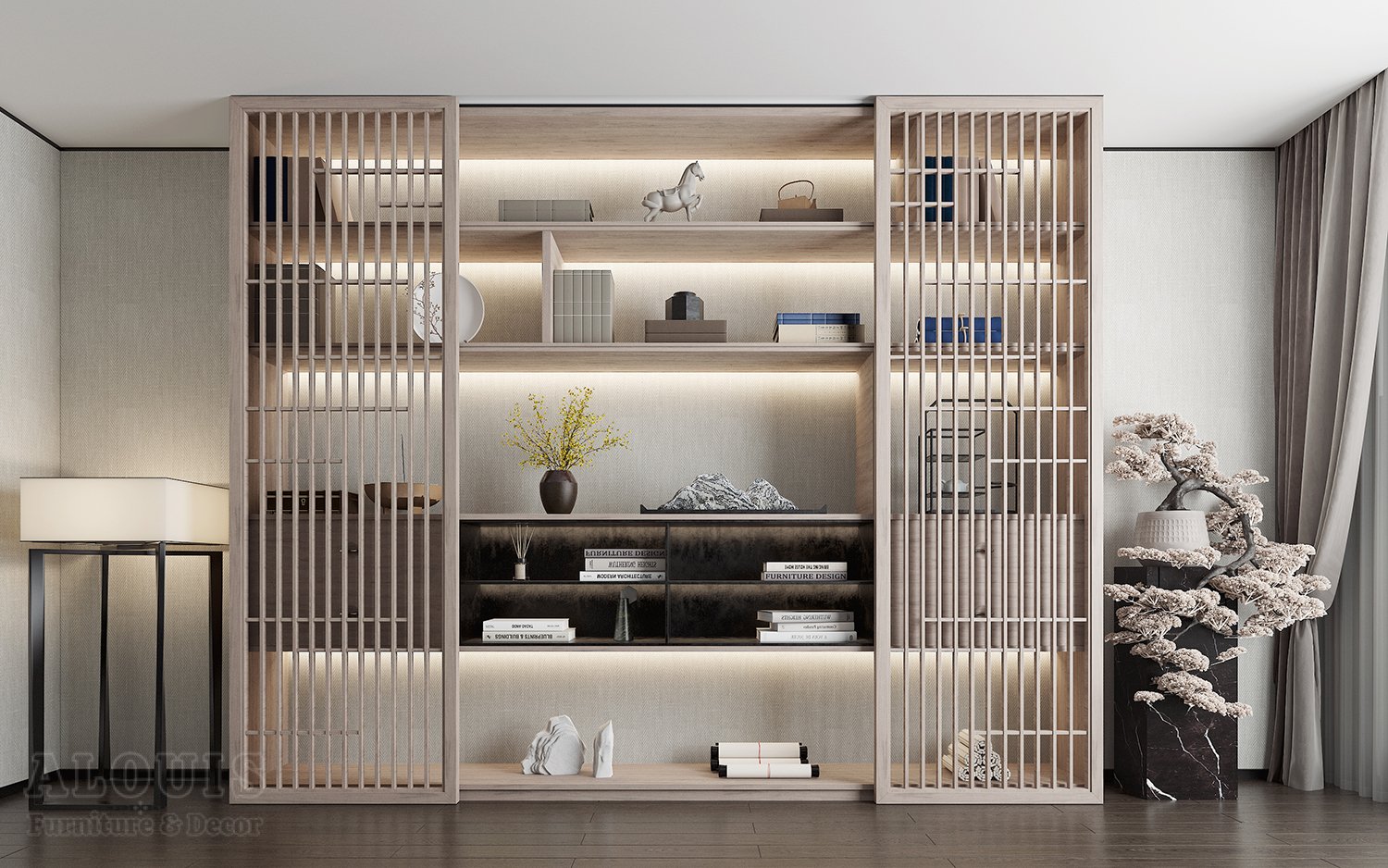 Mẫu kệ sách-Mẫu kệ sách trang trí hiện đại - GIA TRƯỜNG AN chuyên sản xuất kệ sách kệ trang trí - GIA TRƯỜNG AN