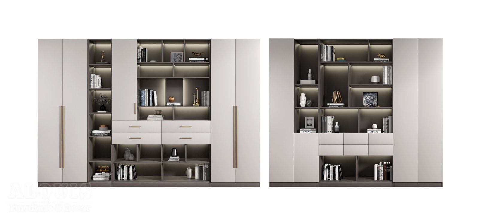 Mẫu kệ sách-Mẫu kệ sách trang trí hiện đại - GIA TRƯỜNG AN chuyên sản xuất kệ sách kệ trang trí - GIA TRƯỜNG AN