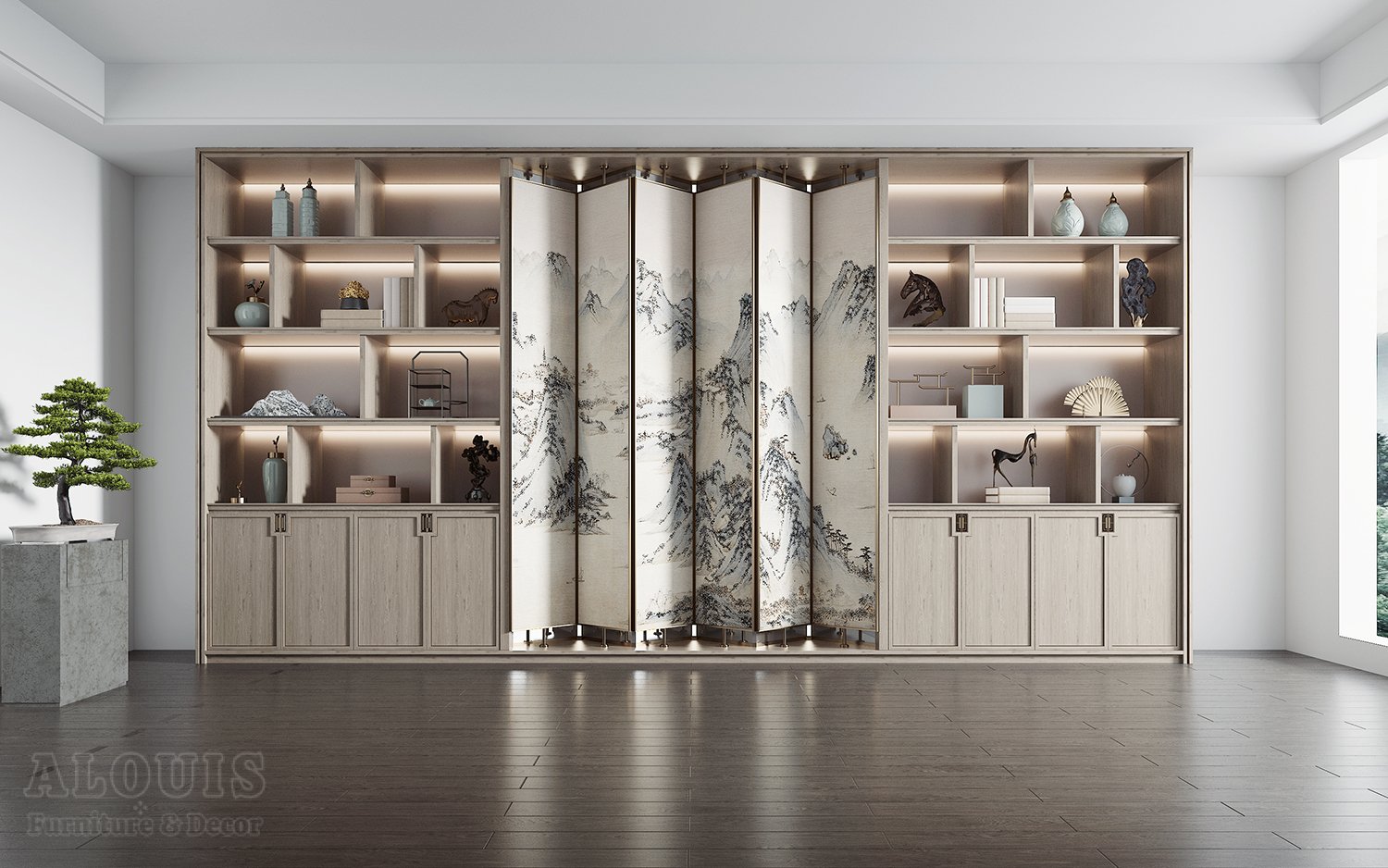 Mẫu kệ sách-Mẫu kệ sách trang trí hiện đại - GIA TRƯỜNG AN chuyên sản xuất kệ sách kệ trang trí - GIA TRƯỜNG AN