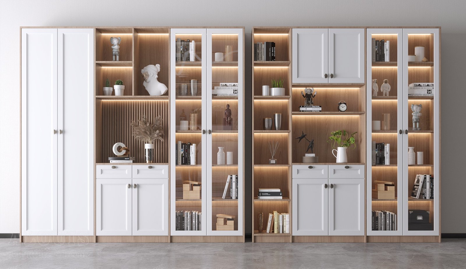 Mẫu kệ sách-Mẫu kệ sách trang trí hiện đại - GIA TRƯỜNG AN chuyên sản xuất kệ sách kệ trang trí - GIA TRƯỜNG AN