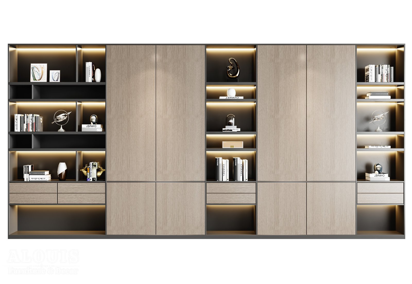 Mẫu kệ sách-Mẫu kệ sách trang trí hiện đại - GIA TRƯỜNG AN chuyên sản xuất kệ sách kệ trang trí - GIA TRƯỜNG AN