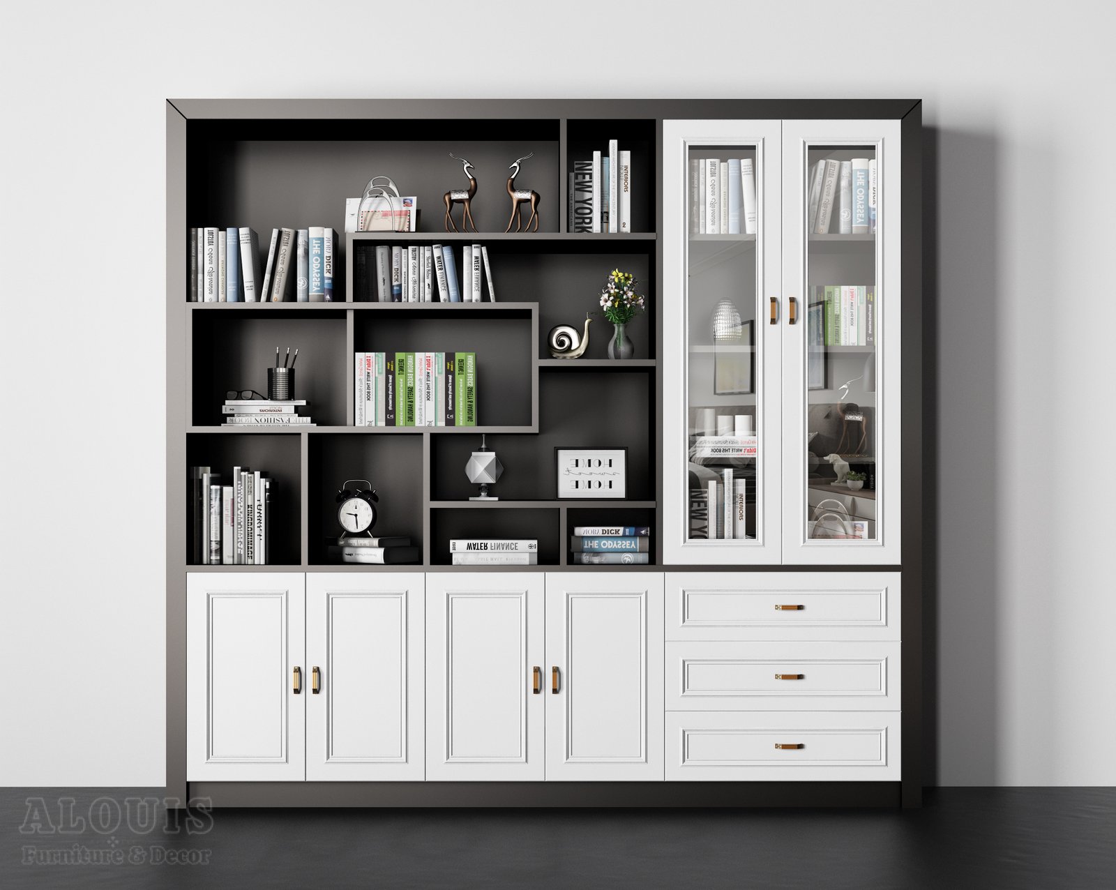 Mẫu kệ sách-Mẫu kệ sách trang trí hiện đại - GIA TRƯỜNG AN chuyên sản xuất kệ sách kệ trang trí - GIA TRƯỜNG AN