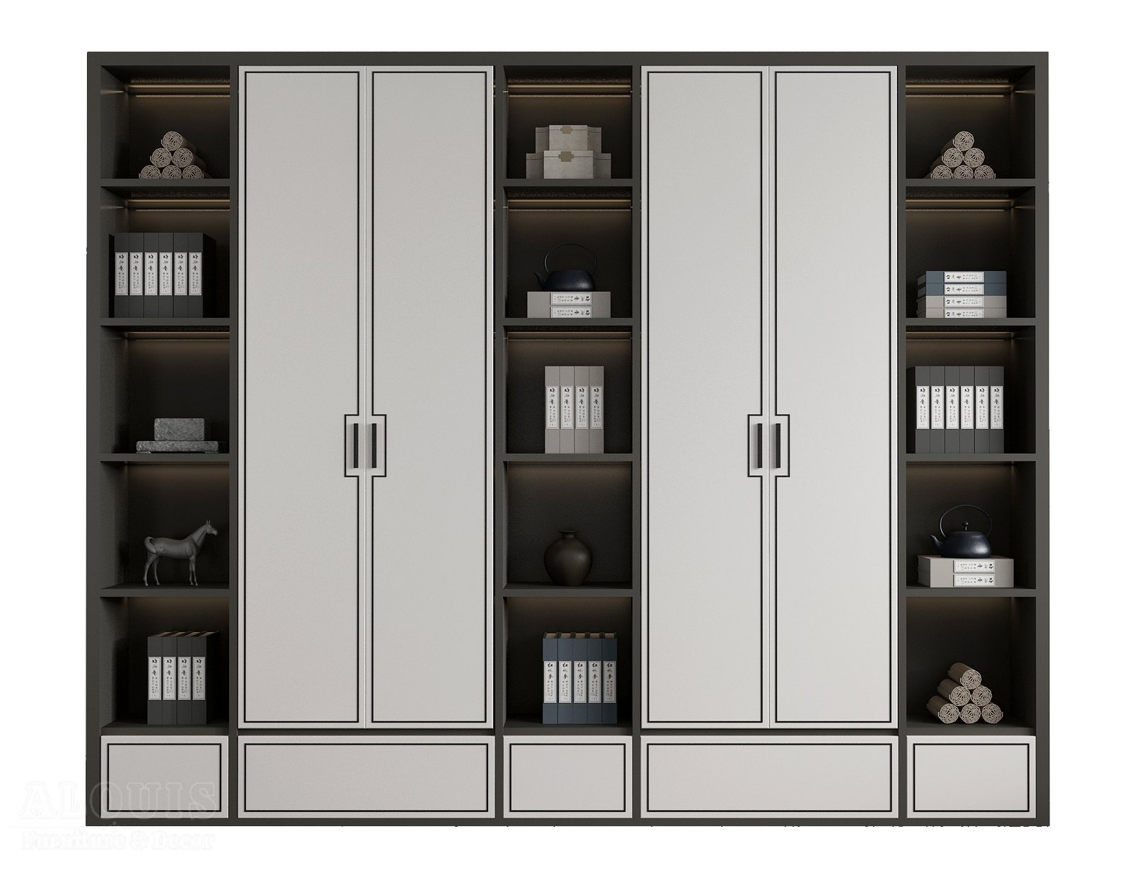 Mẫu kệ sách-Mẫu kệ sách trang trí hiện đại - GIA TRƯỜNG AN chuyên sản xuất kệ sách kệ trang trí - GIA TRƯỜNG AN