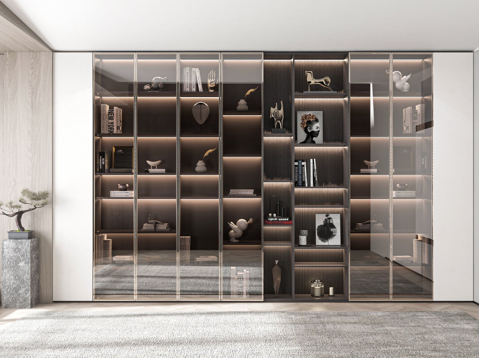 Mẫu kệ sách-Mẫu kệ sách trang trí hiện đại - GIA TRƯỜNG AN chuyên sản xuất kệ sách kệ trang trí - GIA TRƯỜNG AN