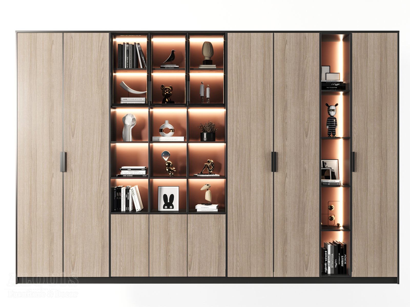 Mẫu kệ sách-Mẫu kệ sách trang trí hiện đại - GIA TRƯỜNG AN chuyên sản xuất kệ sách kệ trang trí - GIA TRƯỜNG AN