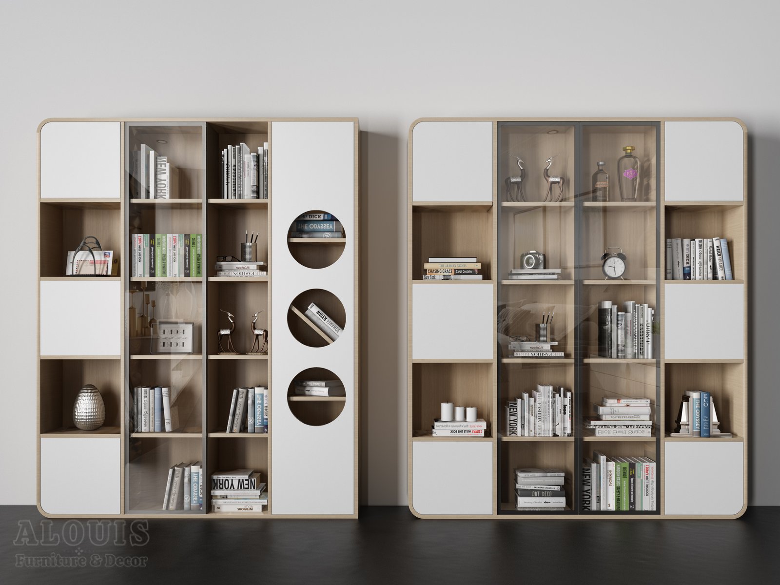 Mẫu kệ sách-Mẫu kệ sách trang trí hiện đại - GIA TRƯỜNG AN chuyên sản xuất kệ sách kệ trang trí - GIA TRƯỜNG AN