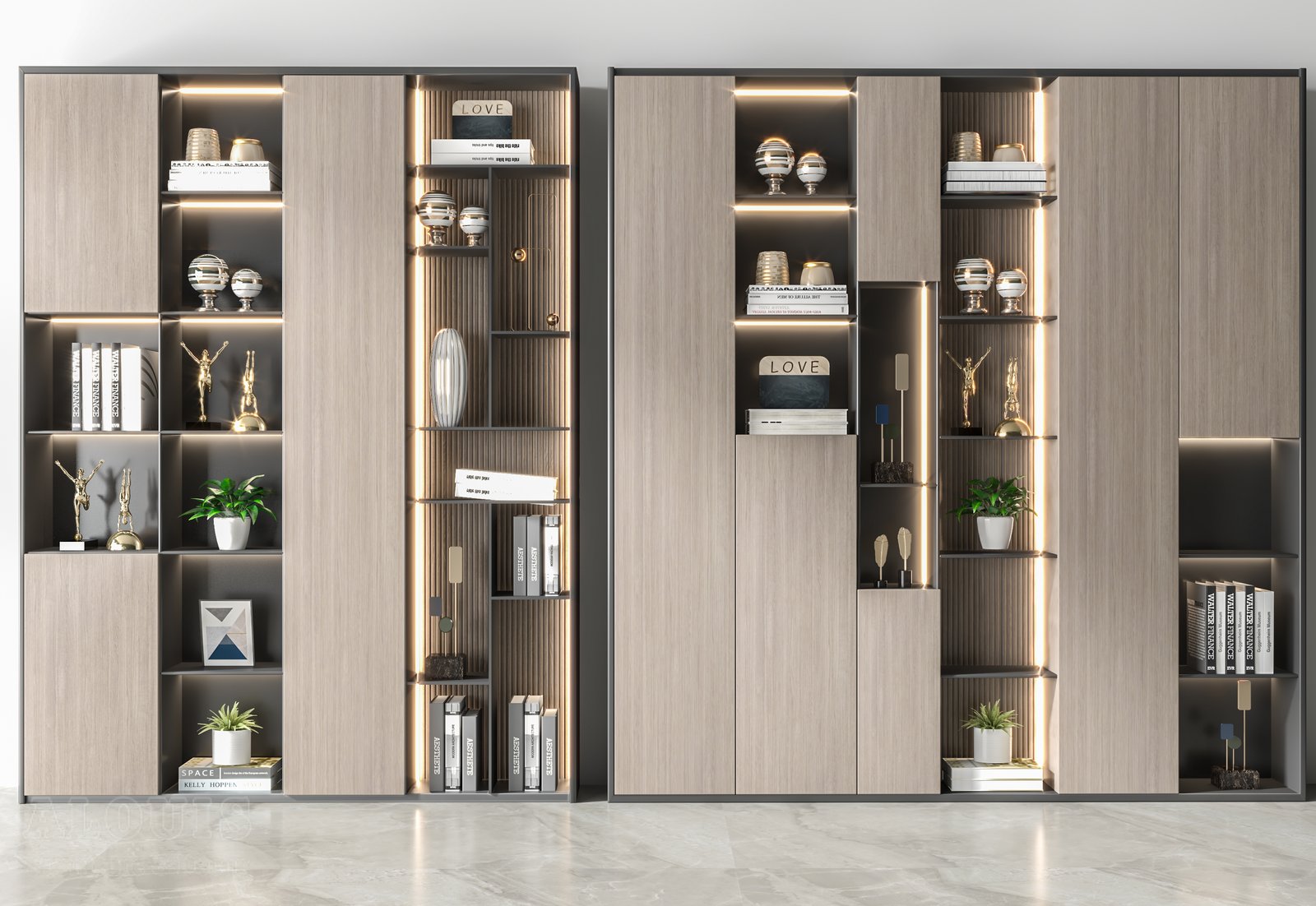 Mẫu kệ sách-Mẫu kệ sách trang trí hiện đại - GIA TRƯỜNG AN chuyên sản xuất kệ sách kệ trang trí - GIA TRƯỜNG AN