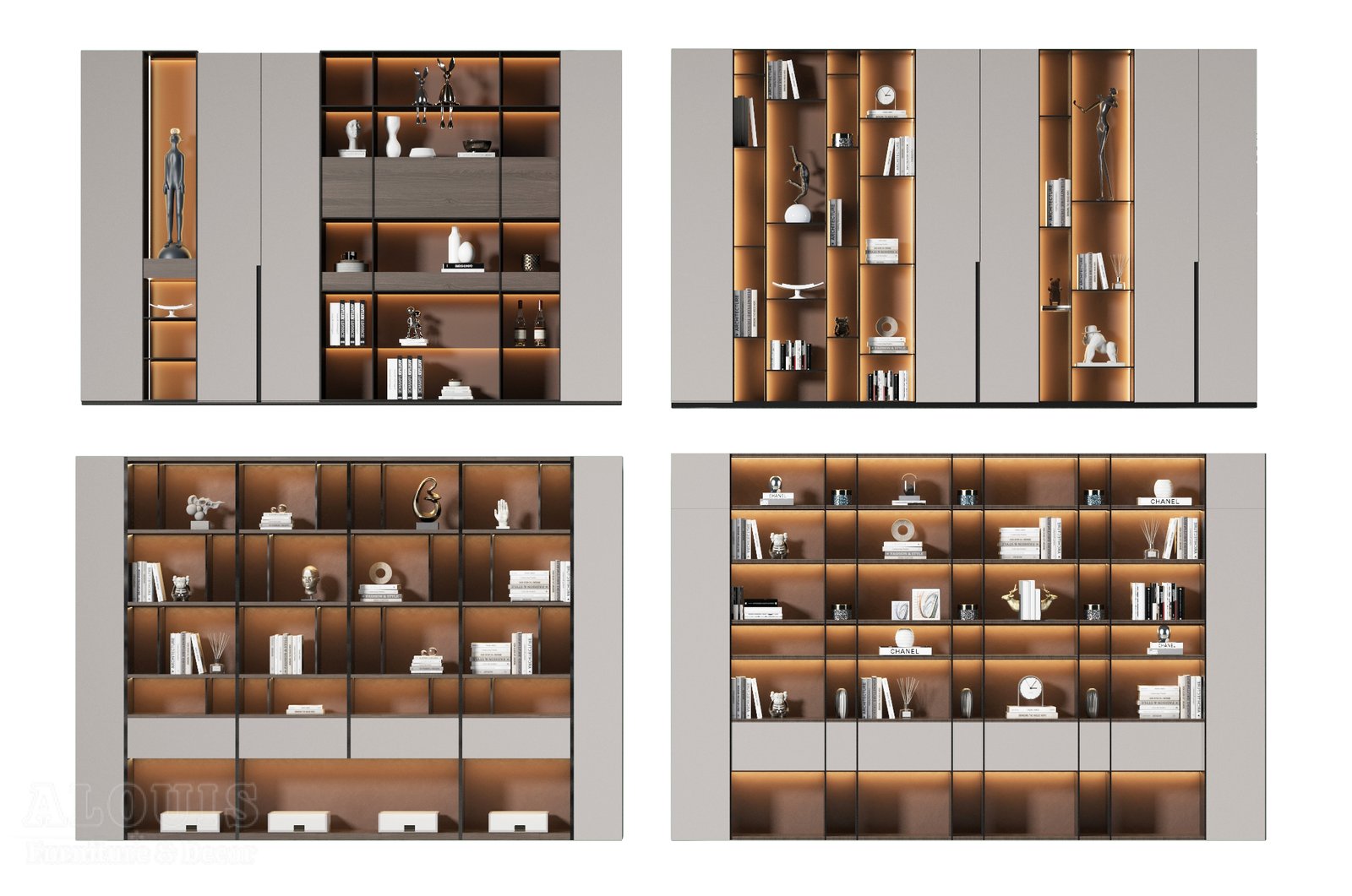 Mẫu kệ sách-Mẫu kệ sách trang trí hiện đại - GIA TRƯỜNG AN chuyên sản xuất kệ sách kệ trang trí - GIA TRƯỜNG AN