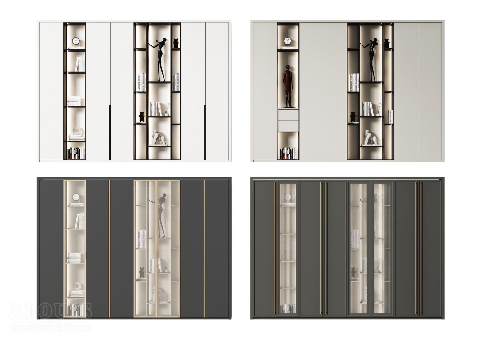 Mẫu kệ sách-Mẫu kệ sách trang trí hiện đại - GIA TRƯỜNG AN chuyên sản xuất kệ sách kệ trang trí - GIA TRƯỜNG AN