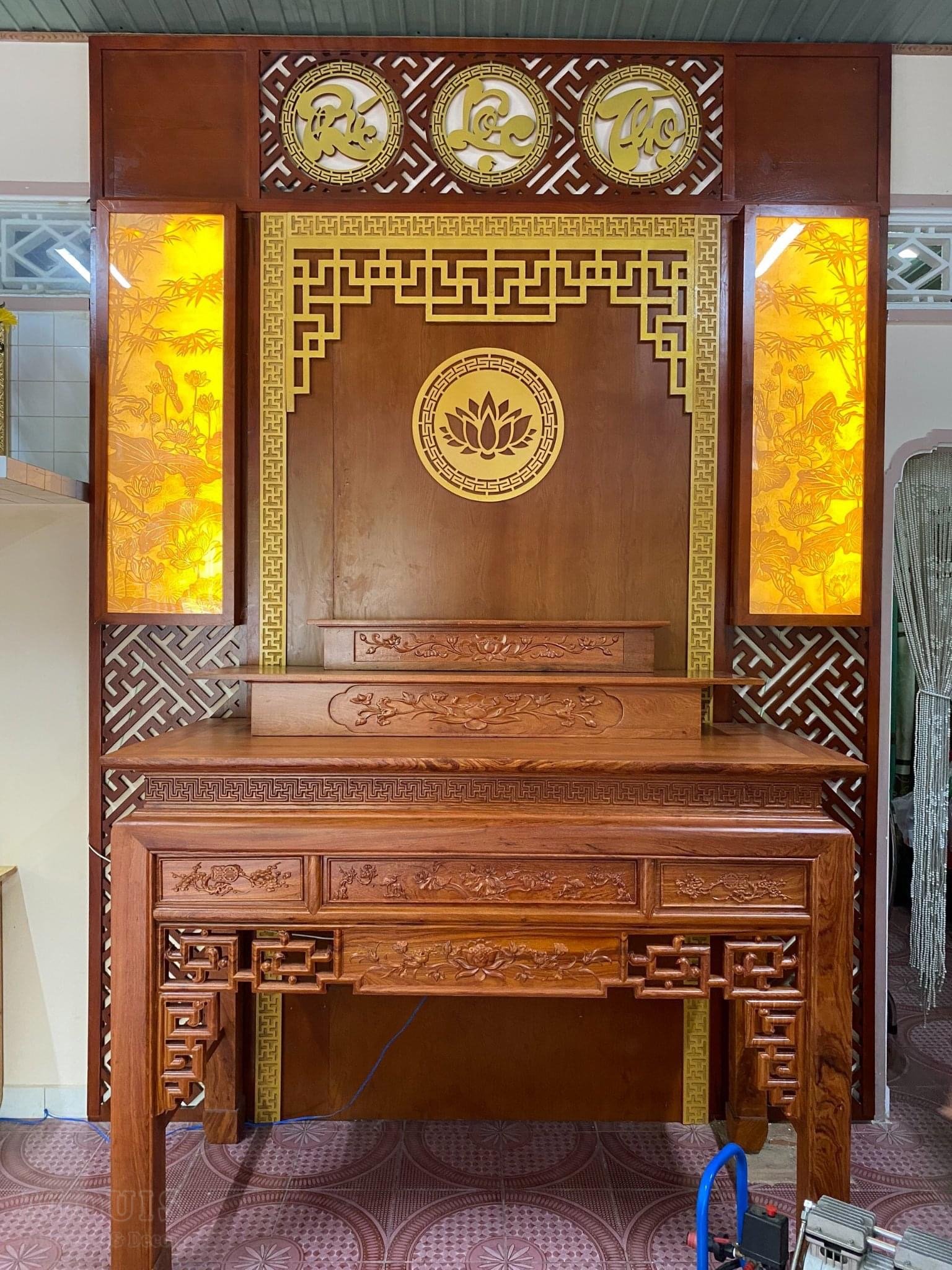 Mẫu Nội Thất Phòng Thờ - GIA TRƯỜNG AN thi công phòng thờ