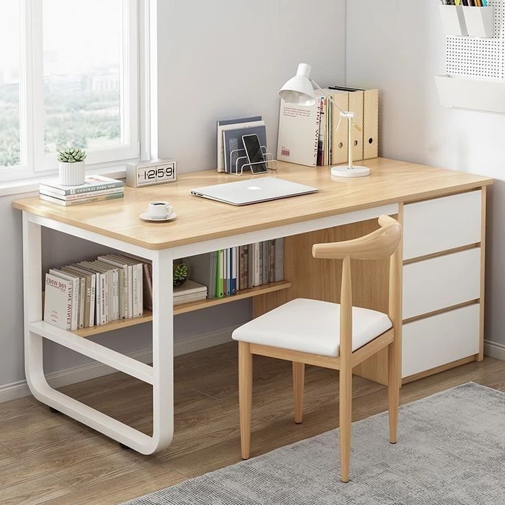45 Những mẫu bàn làm việc kết hợp kệ sách đẹp, tiện lợi cho không gian tại TP Hồ Chí Minh - Gia Trường An