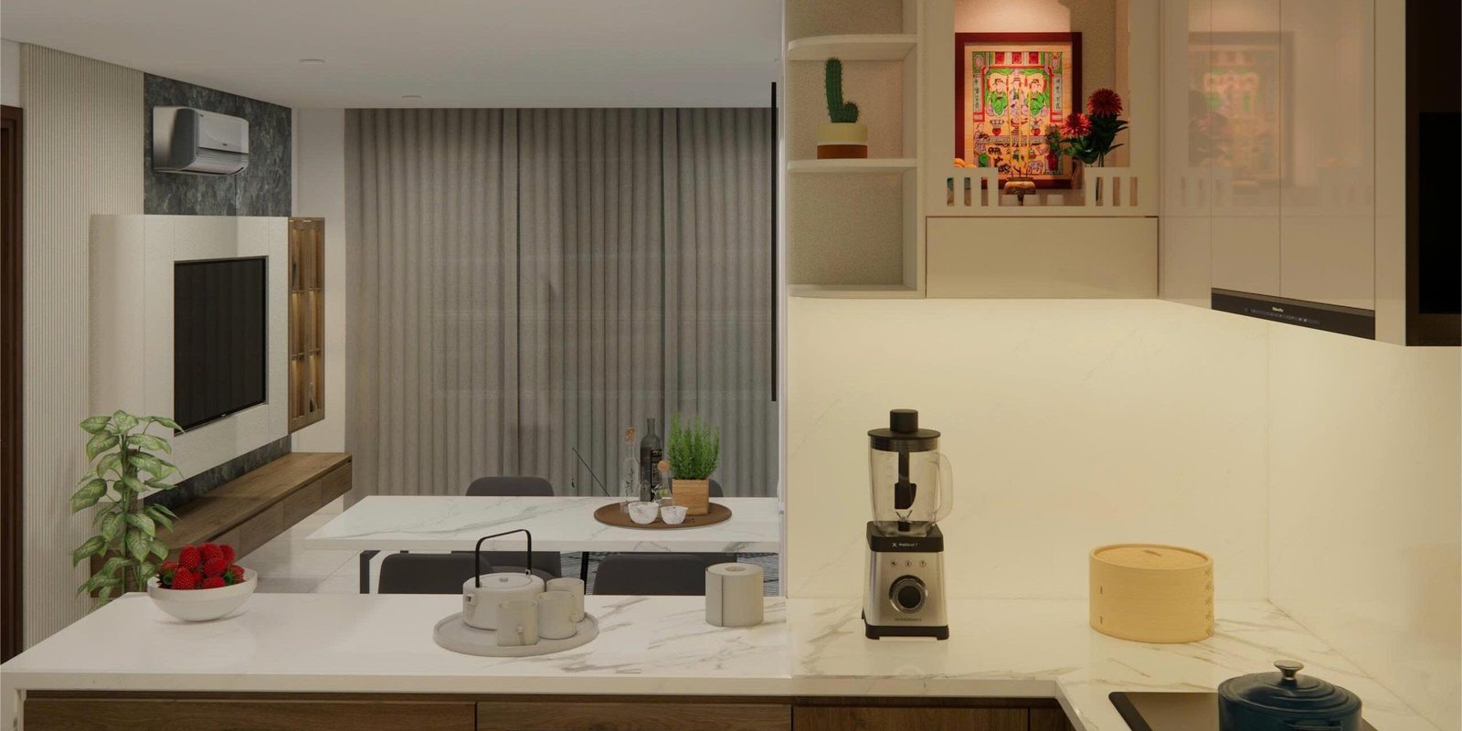 THIẾT KẾ VÀ THI CÔNG NỘI THẤT CĂN HỘ SUNRISE CITY CHỊ HƯƠNG QUẬN 7 - HOÀN THIỆN THEO THIẾT KẾ, BÀN GIAO ĐÚNG HẸN - Gia Trường An