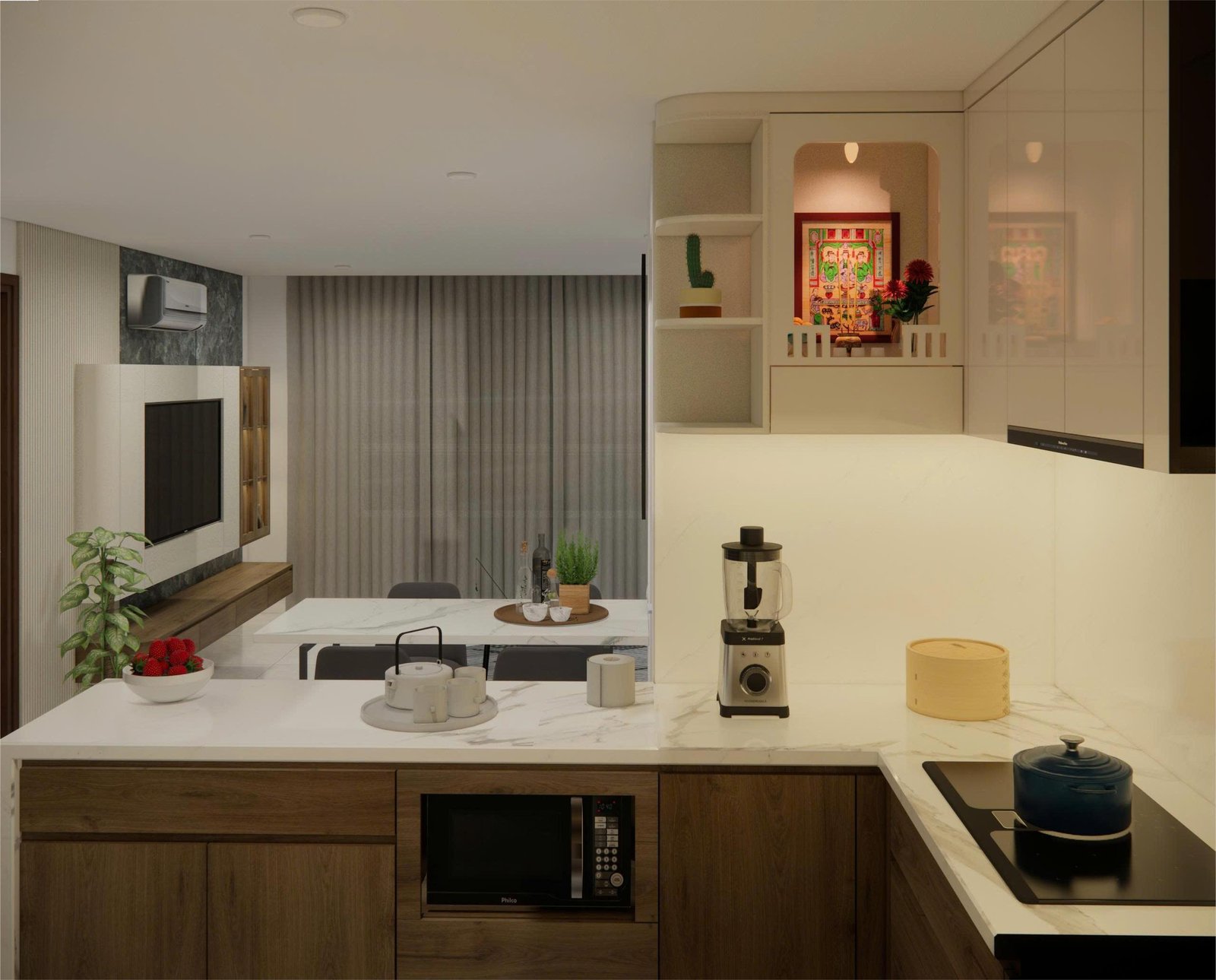 THIẾT KẾ VÀ THI CÔNG NỘI THẤT CĂN HỘ SUNRISE CITY CHỊ HƯƠNG QUẬN 7 - HOÀN THIỆN THEO THIẾT KẾ, BÀN GIAO ĐÚNG HẸN - Gia Trường An