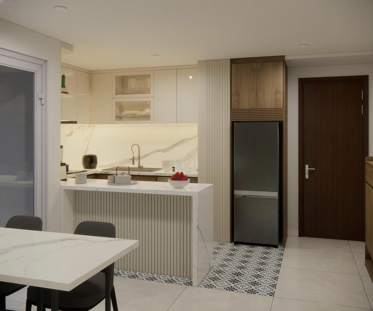 THIẾT KẾ VÀ THI CÔNG NỘI THẤT CĂN HỘ SUNRISE CITY CHỊ HƯƠNG QUẬN 7 - HOÀN THIỆN THEO THIẾT KẾ, BÀN GIAO ĐÚNG HẸN - Gia Trường An
