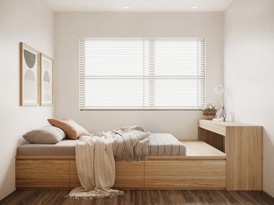CÁCH BỐ TRÍ PHÒNG NGỦ NHỎ SAO CHO VỪA THOÁNG VỪA ẤM CÚNG - Gia Trường An